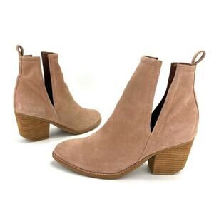 Jeffrey Campbell Orwell Women Blush Ankle Boot Size 9.5 Suede Cuban Heel Bootie